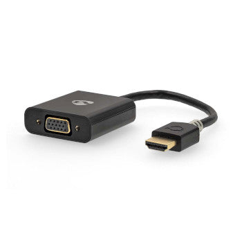 HDMI™ Adapter | HDMI™ Connector | USB Micro-B Female / VGA Female / 3.5 mm Female | Gold Plated | Straight | PVC | Anthracite | 1pcs | Box