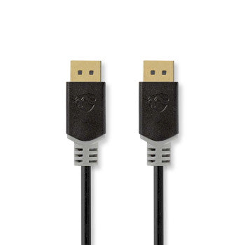 DisplayPort Cable | DisplayPort Male | DisplayPort Male | 8K@60Hz | Gold Plated | 3.00 m | Round | PVC | Anthracite | Box