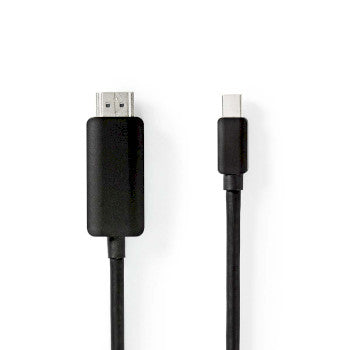 Mini DisplayPort Cable | DisplayPort 1.4 | Mini DisplayPort Male | HDMI™ Connector | 48Gbps | Nickel Plated | 2.00 m | Round | PVC | Black | Blisters