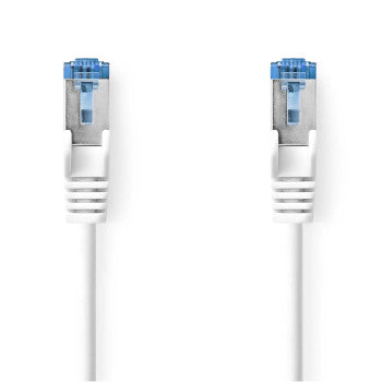 CAT6a Network Cable | S/FTP | RJ45 Male | RJ45 Male | 10.0 m | Snagless | Round | LSZH | White | Box