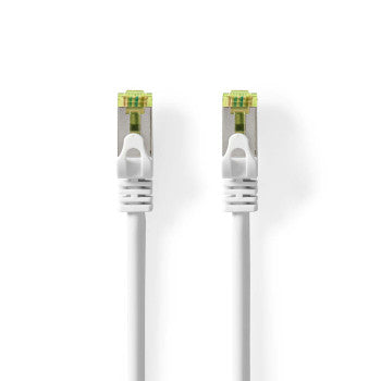 CAT7 Network Cable | S/FTP | RJ45 Male | RJ45 Male | 10.0m | Snagless | Round | LSZH | White | Box