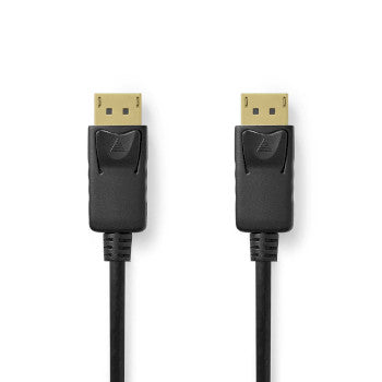 DisplayPort Cable | DisplayPort Male | DisplayPort Male | 8K@60Hz | Gold Plated | 3.00 m | Round | PVC | Black | Label