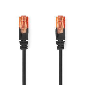 CAT6 Network Cable | RJ45 Male | RJ45 Male | U/UTP | 20.0 m | Round | PVC | Black | Label