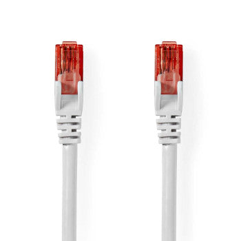 CAT6 Network Cable | RJ45 Male | RJ45 Male | U/UTP | 20.0 m | Round | PVC | White | Label