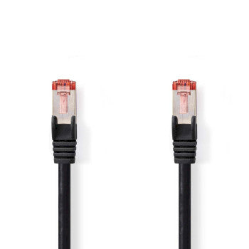 CAT6 Network Cable | RJ45 Male | RJ45 Male | S/FTP | 20.0 m | Round | LSZH | Black | Label