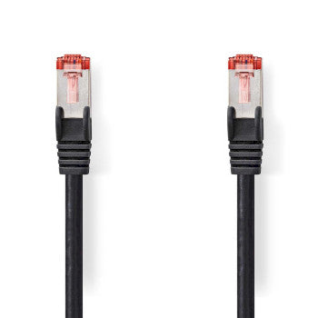 CAT6 Network Cable | RJ45 Male | RJ45 Male | S/FTP | 30.0 m | Round | LSZH | Black | Label