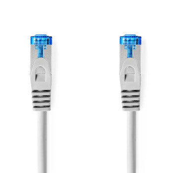 CAT6a Network Cable | S/FTP | RJ45 Male | RJ45 Male | 15.0 m | Snagless | Round | LSZH | Grey | Label