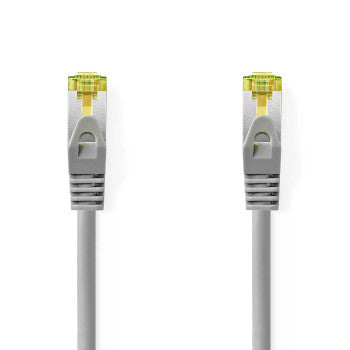 CAT7 Network Cable | S/FTP | RJ45 Male | RJ45 Male | 20.0 m | Snagless | Round | LSZH | Grey | Label