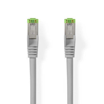 Cat 8.1 Network Cable | S/FTP | RJ45 Male | RJ45 Male | 20.0 m | Round | LSZH | Gray | Label