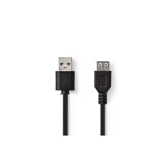 Cavo USB 2.0 - A maschio - A femmina - 0.2 m - Nero