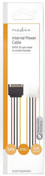 Cavo di alimentazione interno SATA a 15 pin maschio-Molex femmina 0,15m Differenti CCGP73530VA015 5412810279845 ND3880