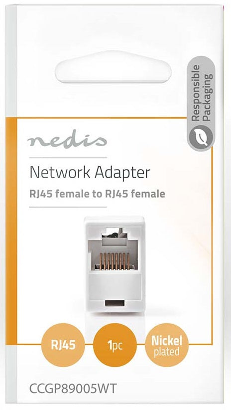 Adattatore di rete Cat 5 RJ45 femmina - RJ45 femmina Bianco CCGB89005WT 5412810424597 ND2332