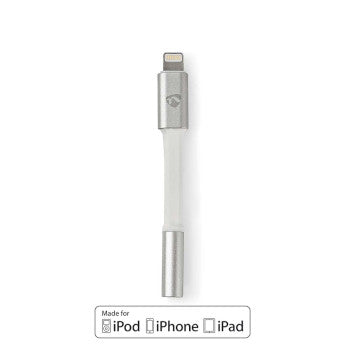 Lightning Adapter | Apple Lightning 8-Pin | 3.5 mm Female | Gold Plated | 0.15 m | Round | Aluminium