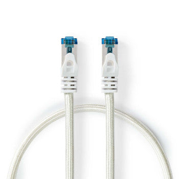 CAT6a Network Cable | S/FTP | RJ45 Male | RJ45 Male | 10.0m | Snagless | Round | Braided / PVC | Silver | Cover Window Box