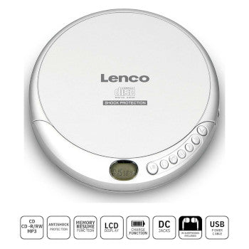 Portable CD MP3 player anti-shock Silver