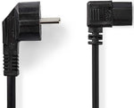 Cavo di alimentazione Spina Schuko Standard Tedesco IEC-320-C13 angolato 2m