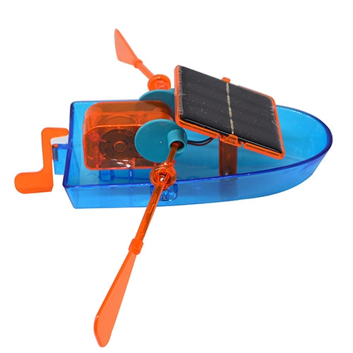 Barca giocattolo solare fai-da-te per bambini 25cm