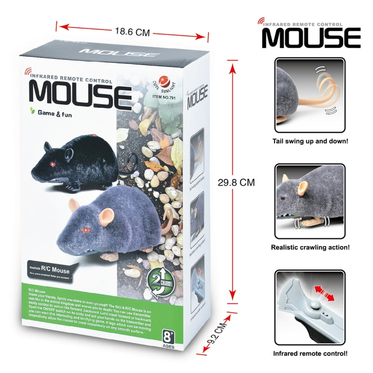 Giocattolo mouse RC realistico a infrarossi con telecomando, consegna colore casuale, Mouse