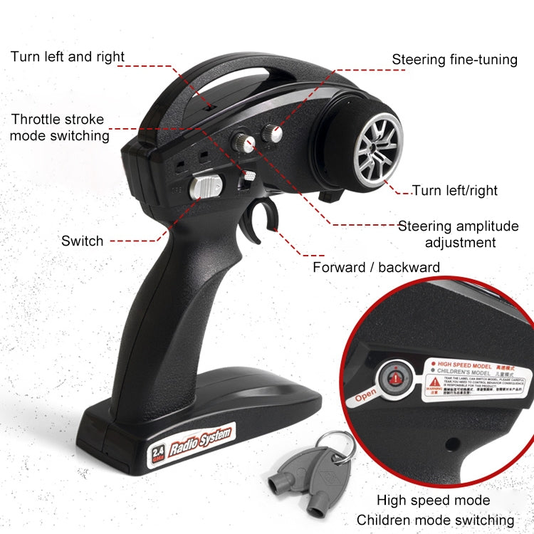 FY-08 Versione senza spazzole 2.4G Veicolo fuoristrada telecomandato 1:12 Quattro ruote motrici Auto telecomandata ad alta velocità per camion corto, spina europea