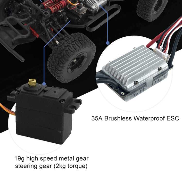 FY-08 Versione senza spazzole 2.4G Veicolo fuoristrada telecomandato 1:12 Quattro ruote motrici Auto telecomandata ad alta velocità per camion corto, spina europea