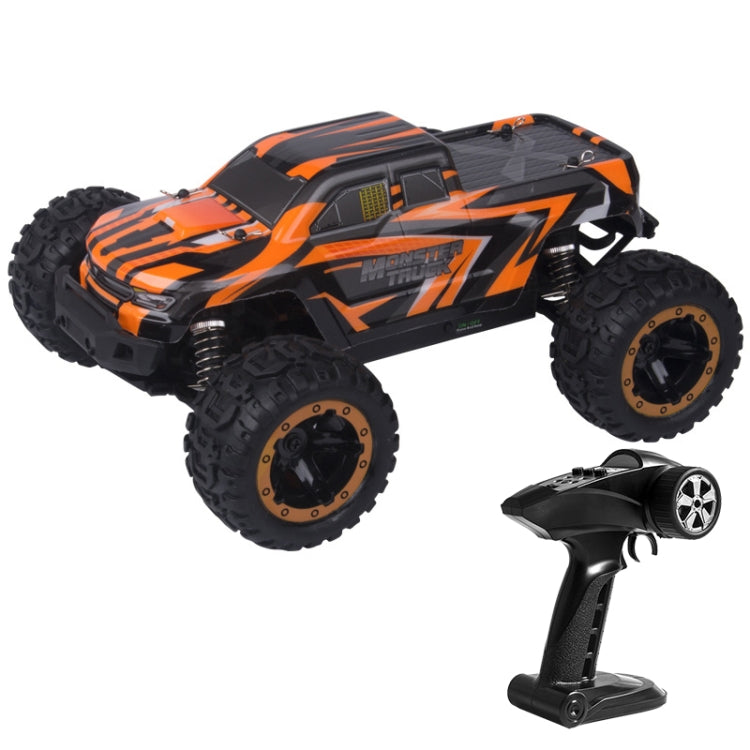 SG-1601 Versione senza spazzole 2.4G Veicolo fuoristrada competitivo Bigfoot telecomandato 1:16 Modello di auto giocattolo a quattro ruote motrici robusto e giocabile con fari a LED e ruote head-up, with Head-up Wheels