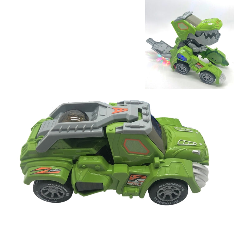 HG-882 Giocattolo elettrico per auto con deformazione di dinosauro Giocattolo universale di musica leggera