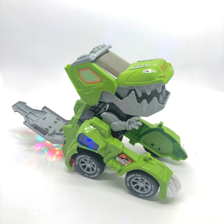 HG-882 Giocattolo elettrico per auto con deformazione di dinosauro Giocattolo universale di musica leggera