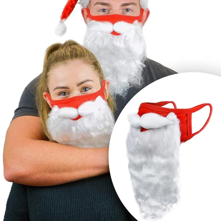 Maschera di cotone antipolvere con barba di Babbo Natale Ornamenti natalizi divertenti da vestire, Cotton Mask