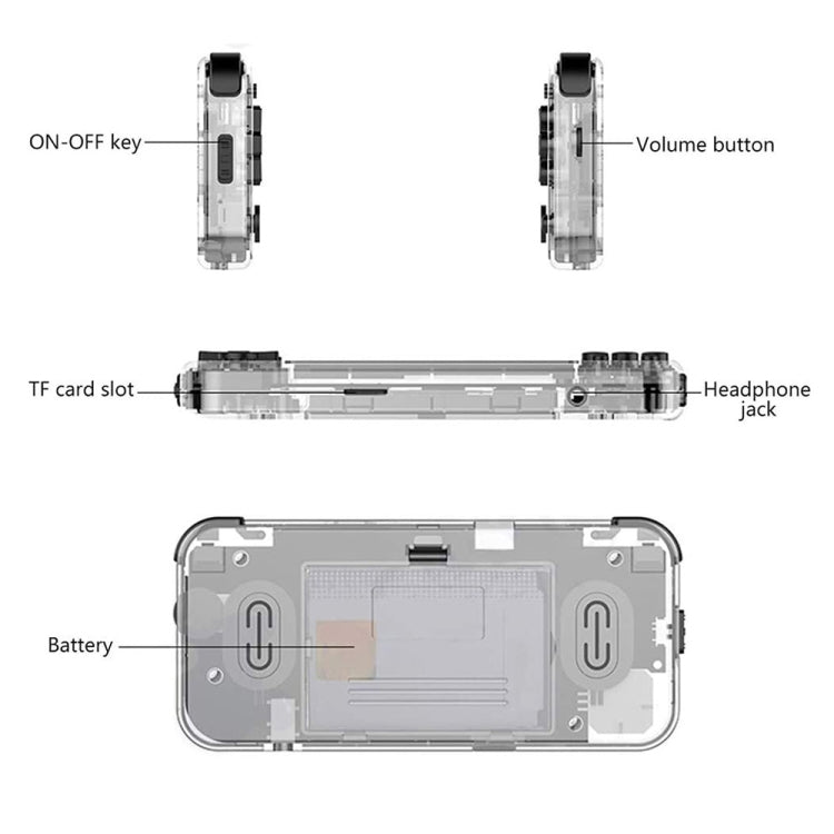 Powkiddy Q90 Console di gioco portatile con joystick retrò, schermo IPS da 3,0 pollici con memoria da 16 GB, Q90 / White, Q90 / Blue