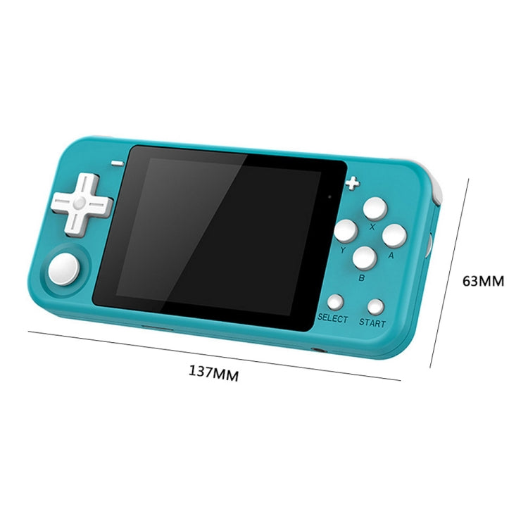 Powkiddy Q90 Console di gioco portatile con joystick retrò, schermo IPS da 3,0 pollici con memoria da 16 GB, Q90 / White, Q90 / Blue