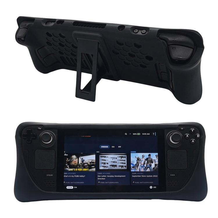 Set di custodie protettive in silicone per console di gioco Steam Deck con supporto, Protective Set with Holder