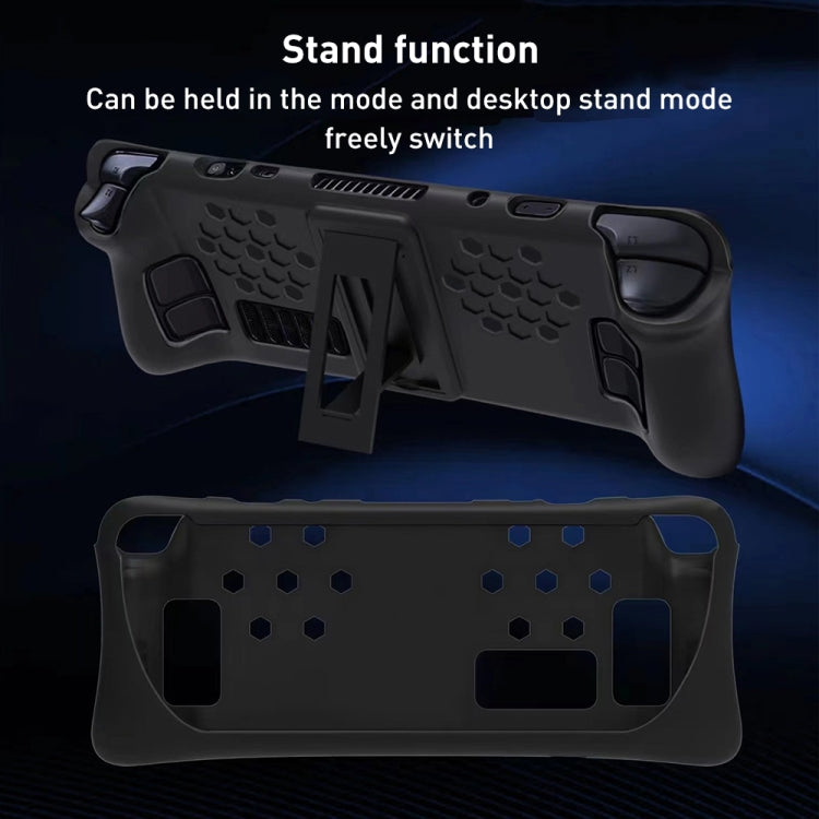 Set di custodie protettive in silicone per console di gioco Steam Deck con supporto, Protective Set with Holder