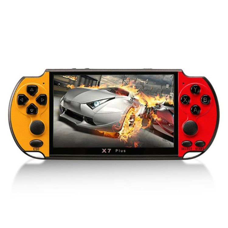 Console di gioco portatile X7 Plus per giochi classici retrò con schermo HD da 5,1 pollici e memoria 8G, supporto MP4/ebook, X7 Plus (Yellow + Red), X7 Plus (Yellow), X7 Plus (Blue + Red), X7 Plus (Blue), X7 Plus (Red)