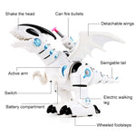 Dinosauro giocattolo elettrico con luci e suoni 32cm
