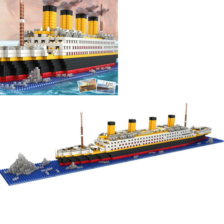 Titanic Fai da te assemblato Building Blocks Barca Giocattolo educativo per bambini, Titanic