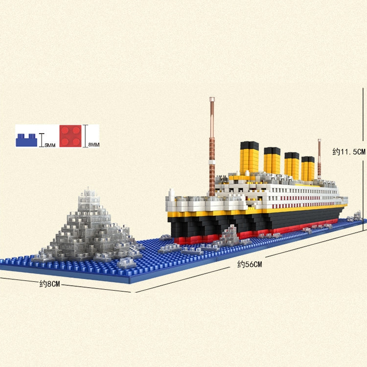 Titanic Fai da te assemblato Building Blocks Barca Giocattolo educativo per bambini, Titanic