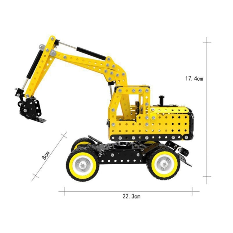 MoFun SW-007 Blocchi di assemblaggio per escavatore in acciaio inossidabile fai-da-te da 502 pezzi, SW-007 Excavator