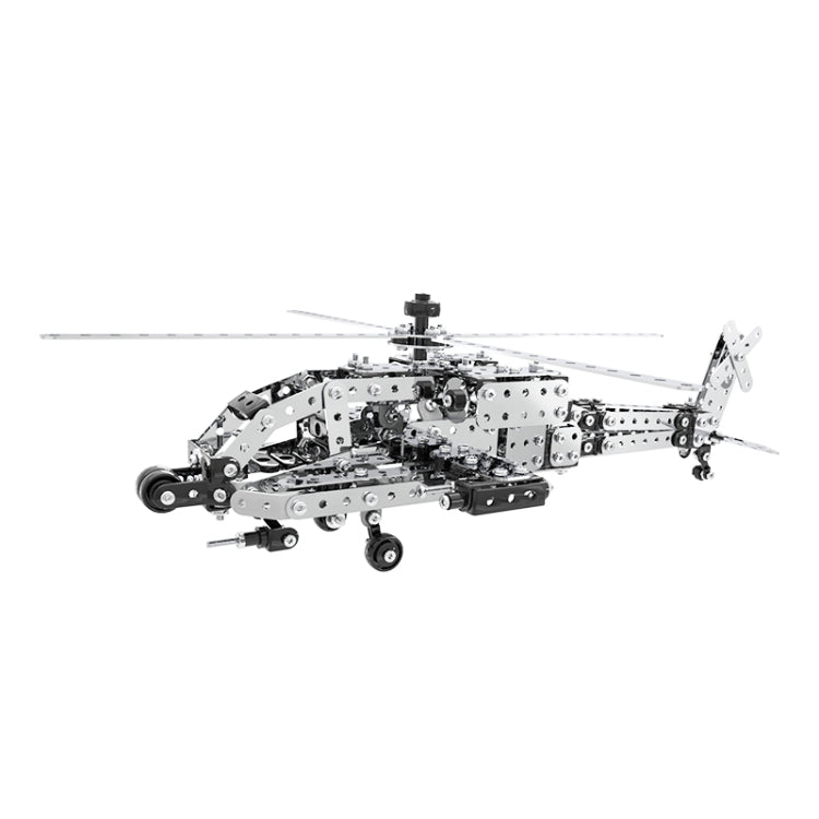 MoFun SW-021 Blocchi di assemblaggio per elicotteri da combattimento AH-64 in acciaio inossidabile fai-da-te, SW-021 AH-64 Helicopter Gunship