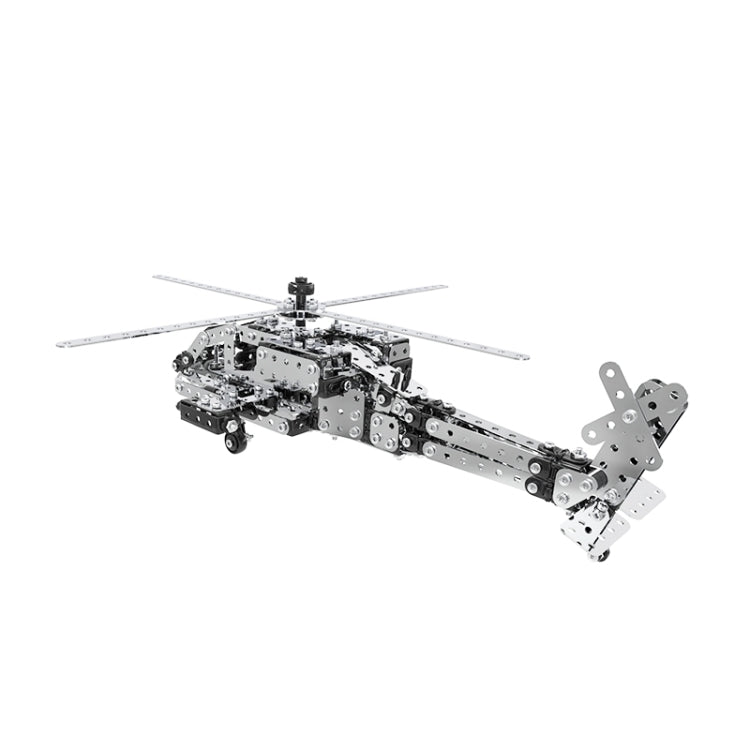 MoFun SW-021 Blocchi di assemblaggio per elicotteri da combattimento AH-64 in acciaio inossidabile fai-da-te, SW-021 AH-64 Helicopter Gunship