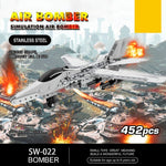 MoFun SW-022 Blocchi di assemblaggio di aerei da bombardamento in acciaio inossidabile fai-da-te, SW-022 Bombing Plane