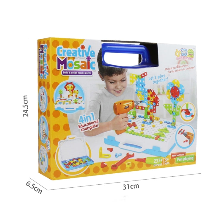 MoFun 608 240 pz fai da te smontaggio vite dado trapano elettrico puzzle giocattoli educativi con dado elettrico, 608 237 PCS