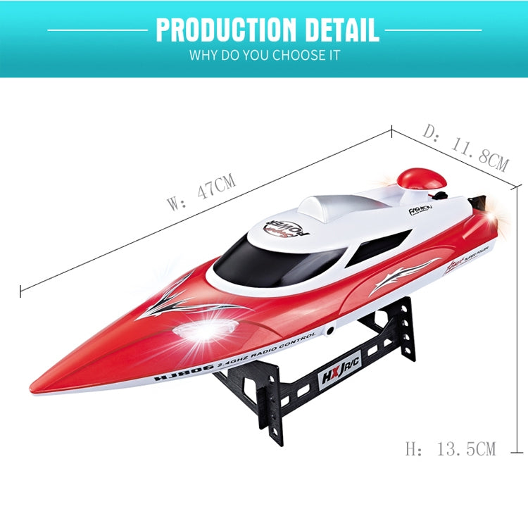 HongXunJie HJ806 Barche da regata ad alta velocità con raffreddamento ad acqua da 2,4 GHz con telecomando, funzione di ribaltamento automatico, distanza di controllo di 200 m