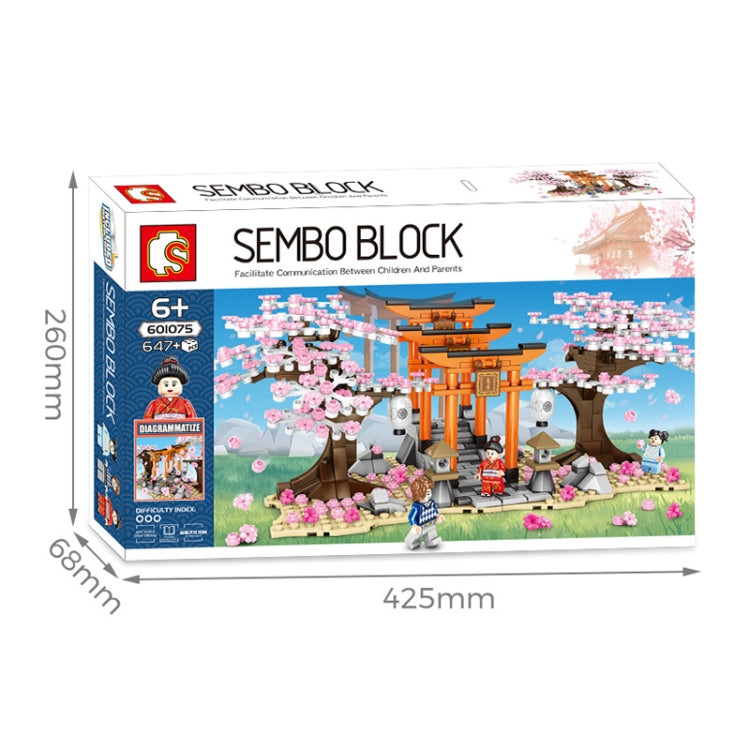 SEMBO 601075 Blocchi di particelle di piccole particelle di puzzle assemblati serie Cherry Blossom, 601075