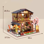 Modello assemblato fai-da-te ristorante sushi in legno