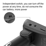 ER9 Kit per auto con chiamate in vivavoce 2 in 1 Auricolare Bluetooth senza fili Caricatore doppio USB Trasmettitore FM Lettore musicale MP3, ER9