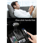 ER9 Kit per auto con chiamate in vivavoce 2 in 1 Auricolare Bluetooth senza fili Caricatore doppio USB Trasmettitore FM Lettore musicale MP3, ER9