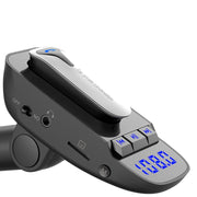 ER9 Kit per auto con chiamate in vivavoce 2 in 1 Auricolare Bluetooth senza fili Caricatore doppio USB Trasmettitore FM Lettore musicale MP3, ER9
