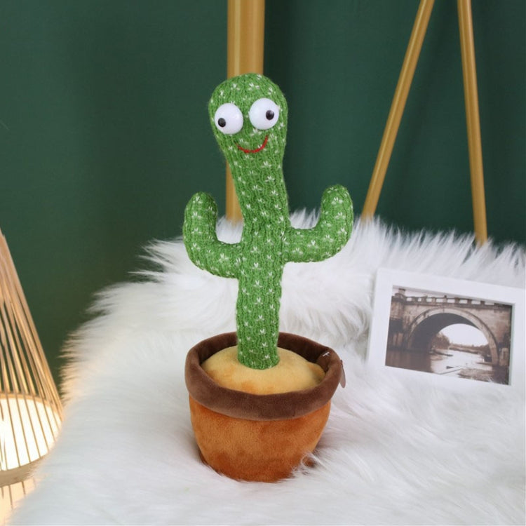 Bambola regalo natalizia con cactus danzante elettrico per bambini con 120 canzoni inglesi, Built-in Battery