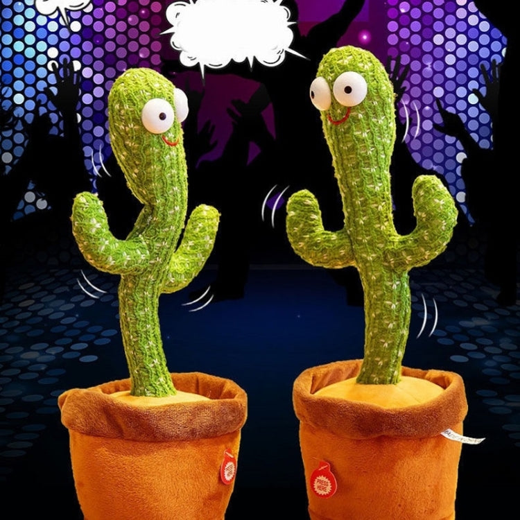 Bambola regalo natalizia con cactus danzante elettrico per bambini con 120 canzoni inglesi, Built-in Battery