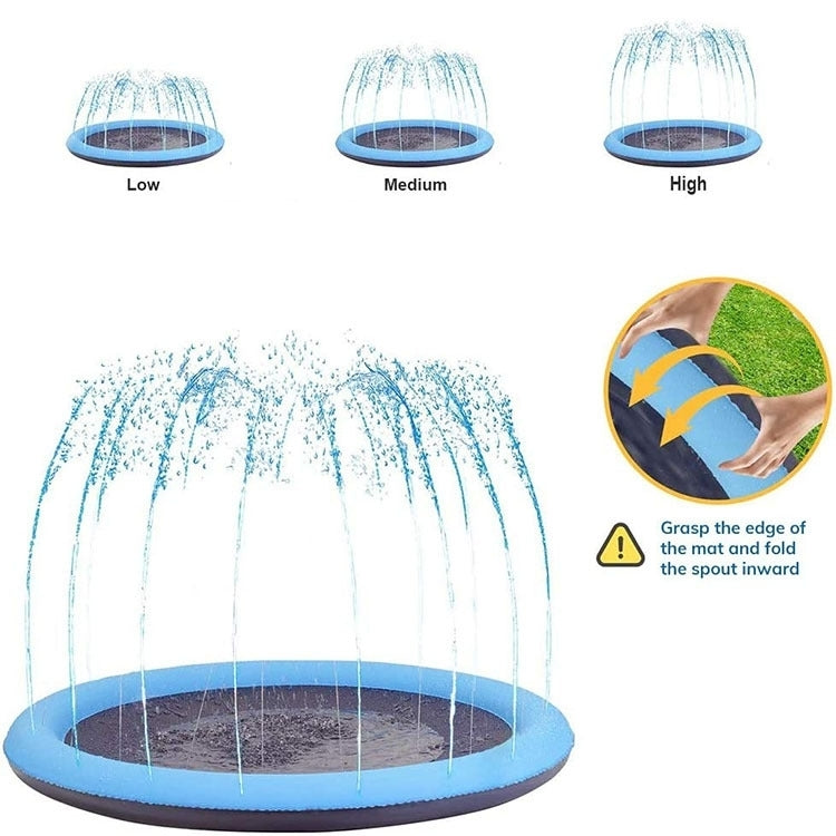 Tappetino antispruzzo in PVC per divertimento acquatico sul prato all'aperto per bambini, diametro: 100 cm